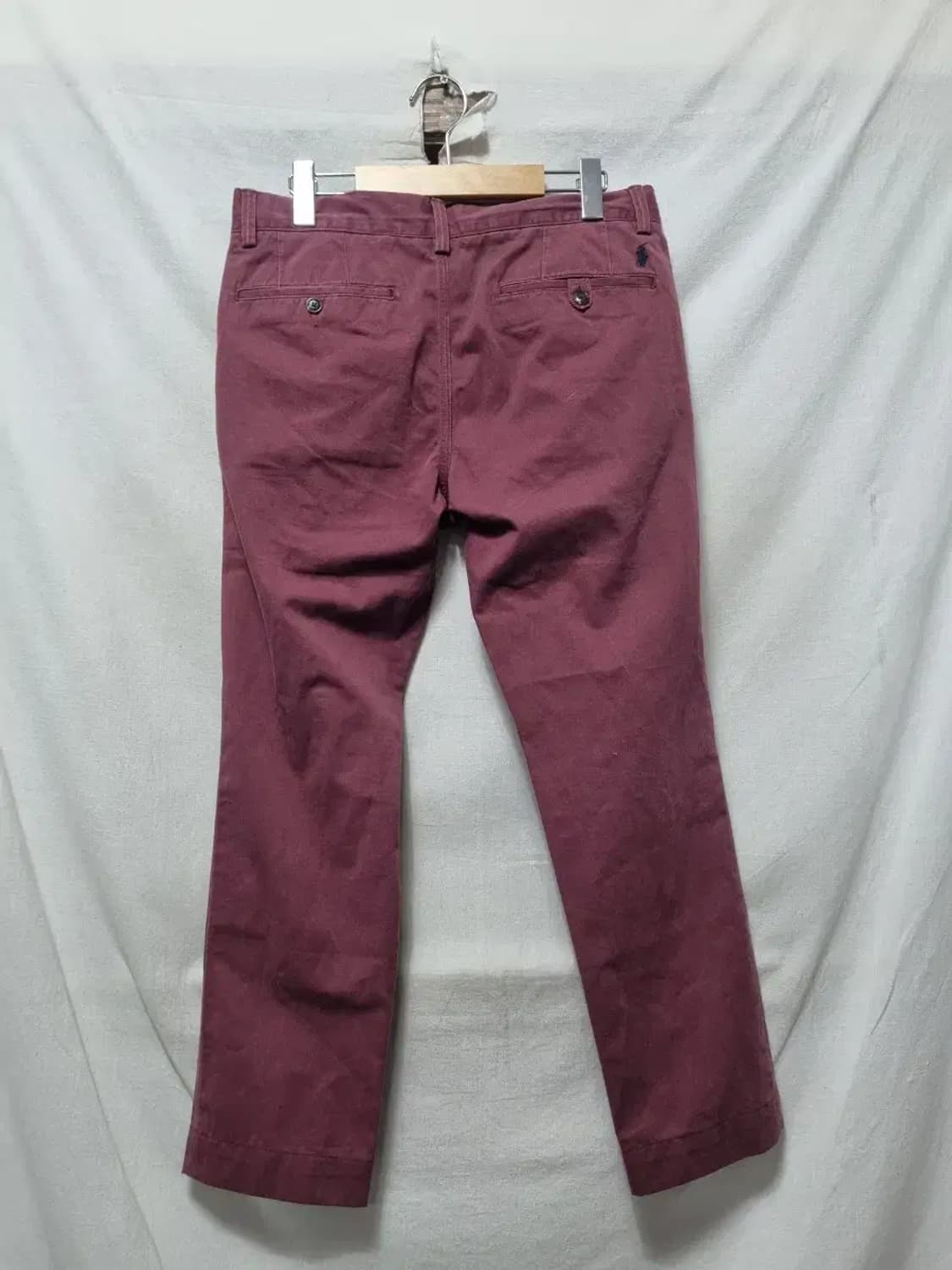폴로랄프로렌 코튼팬츠 슬림핏 버건디 32 상품이미지2