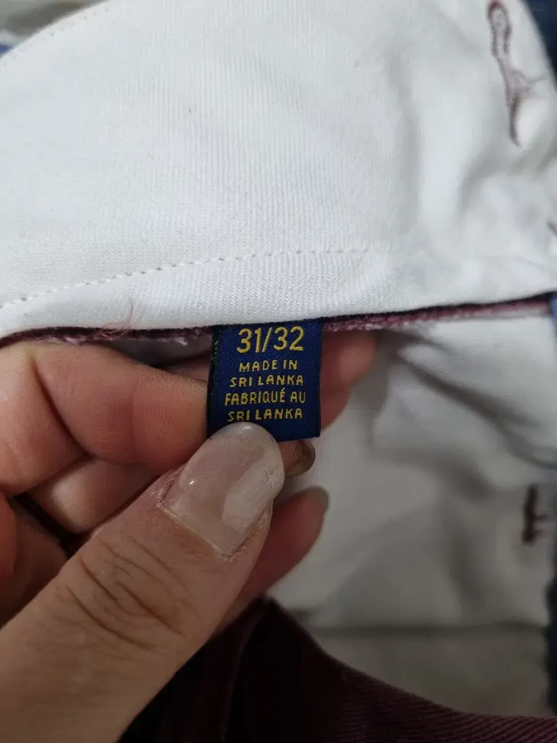 폴로랄프로렌 코튼팬츠 슬림핏 버건디 32 상품이미지6