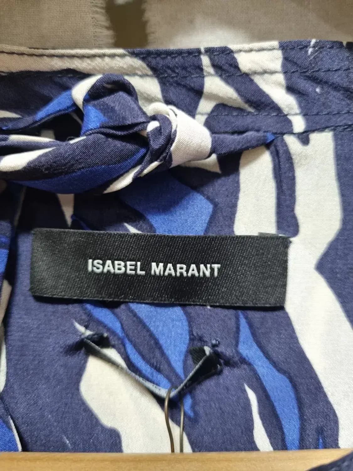 이자벨마랑 블루 패턴 셔츠 원피스 36 상품이미지4