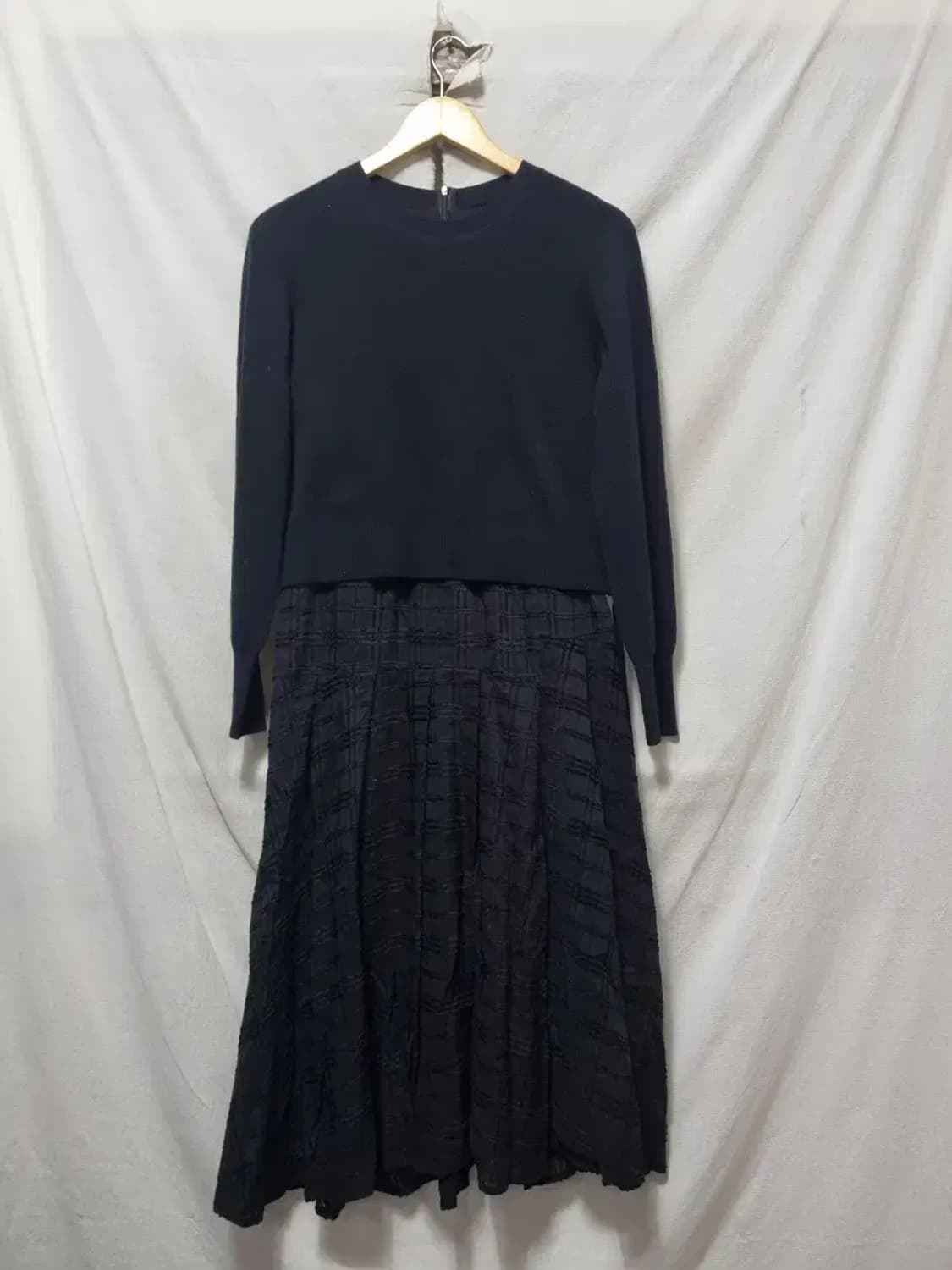 SJSJ 니트 플리츠 롱 원피스 S 상품이미지1