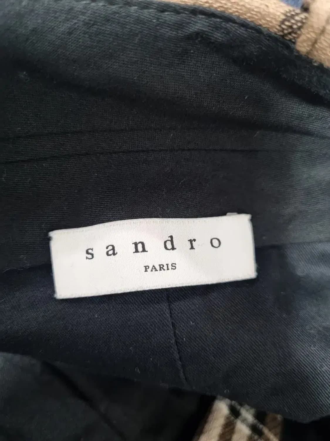 산드로 체크 모직 스커트 상품이미지4