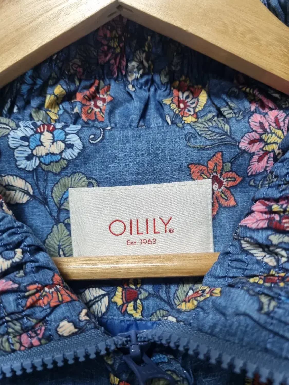 오일릴리 패턴 미디 바람막이 자켓 42 상품이미지4