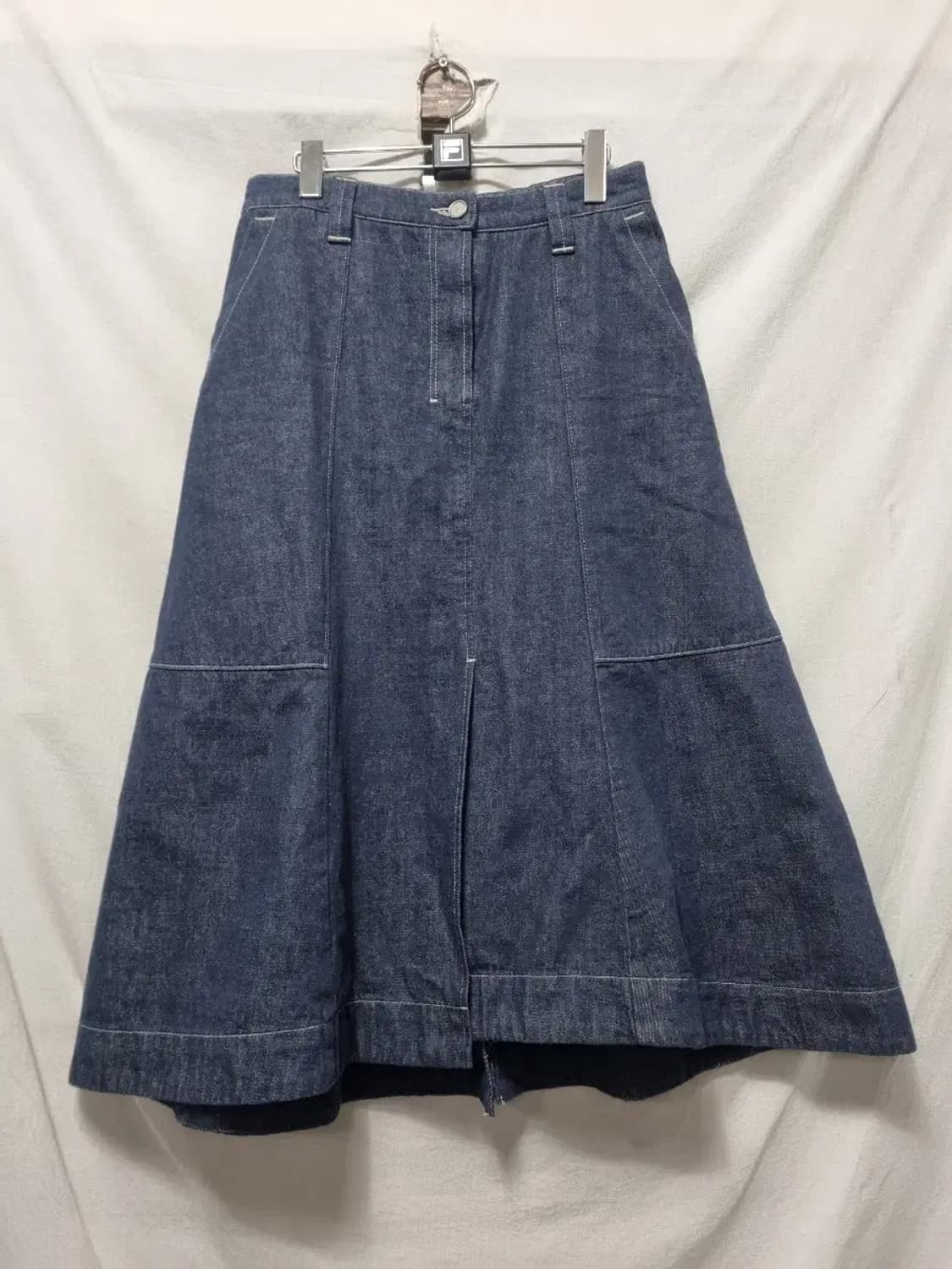 SJ SJ 청 데님 A라인 미디 스커트 L 상품이미지1
