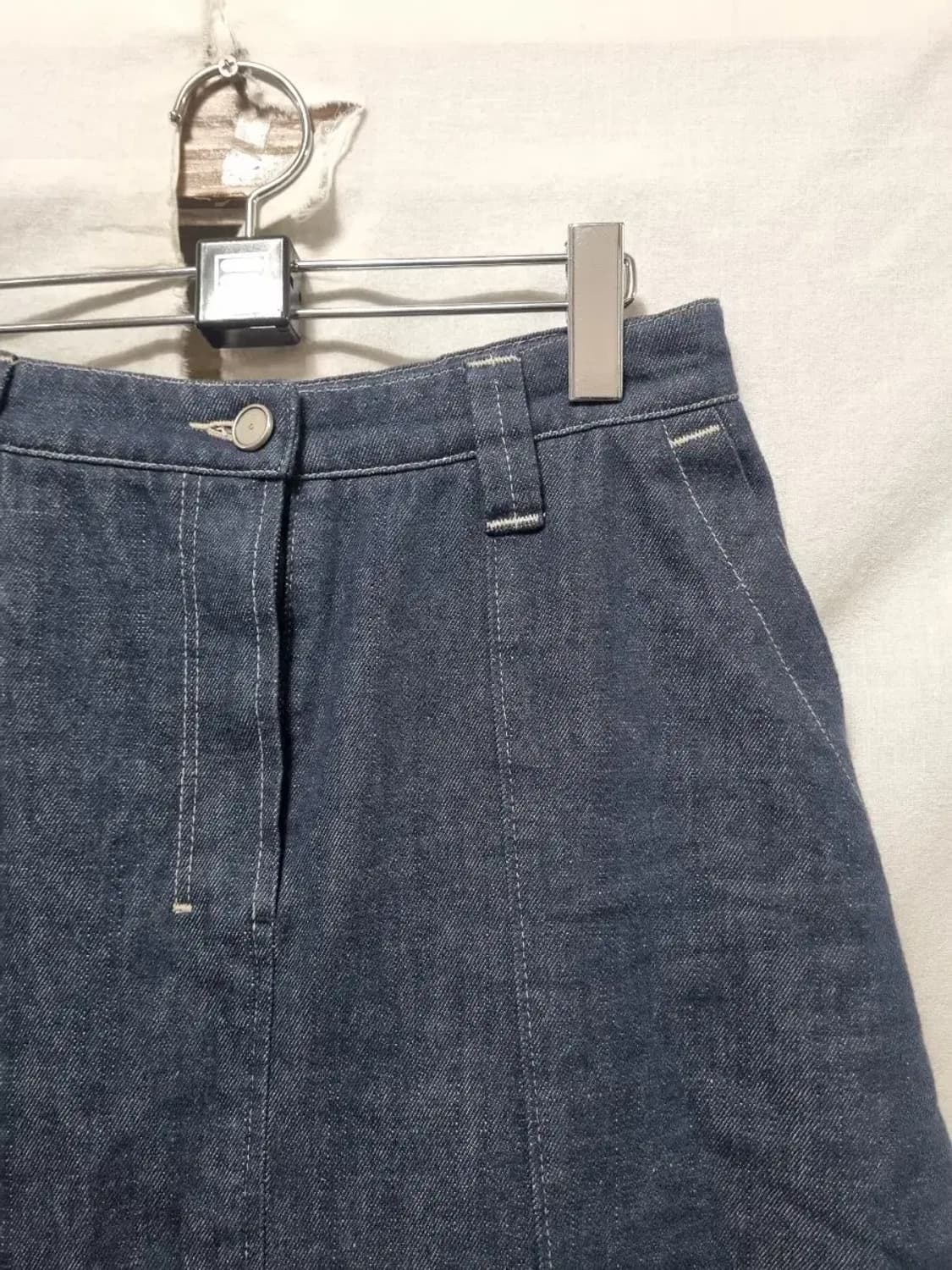 SJ SJ 청 데님 A라인 미디 스커트 L 상품이미지2