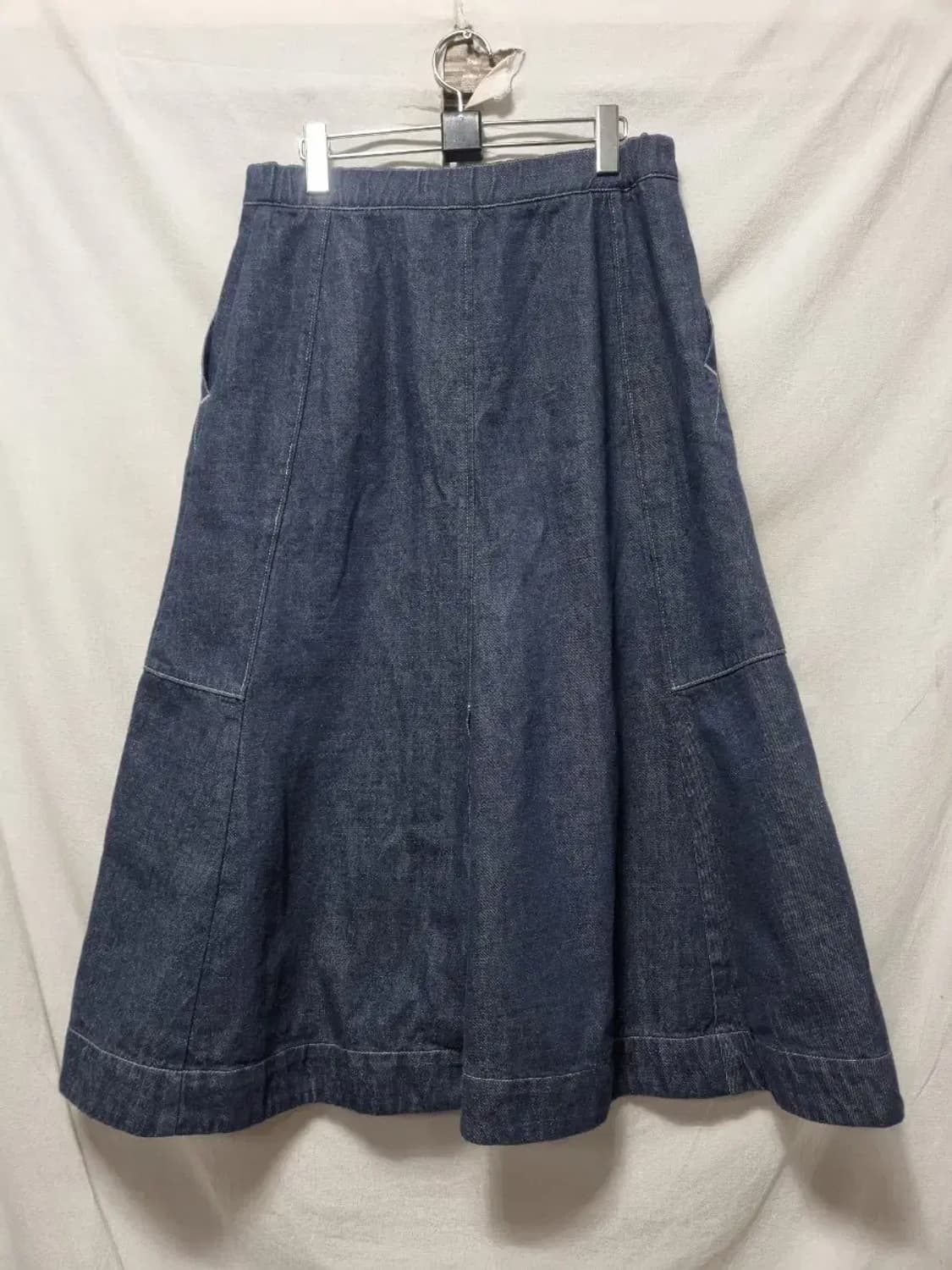 SJ SJ 청 데님 A라인 미디 스커트 L 상품이미지3