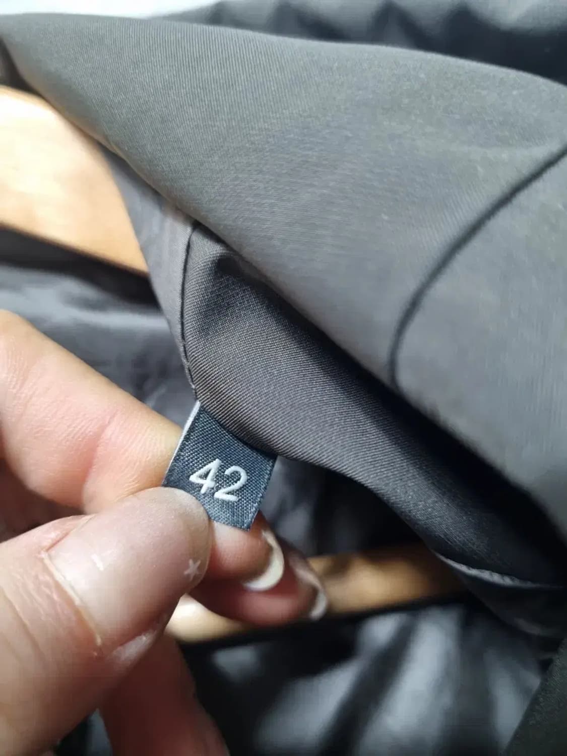 DUNO 카키 후드 롱 바람막이 자켓 42 상품이미지5