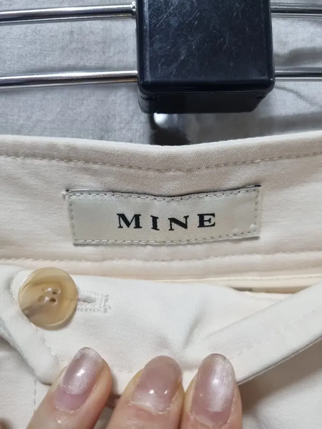 마인 아이보리 웨이브 컷 반바지 L 상품이미지4