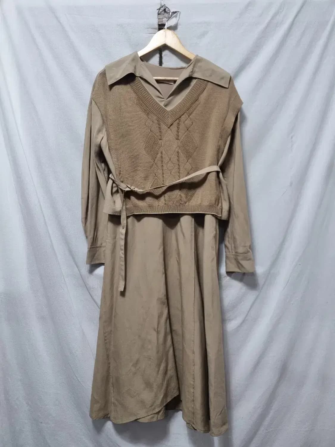 SJ SJ 니트 베스트 셔츠 롱 원피스 S 상품이미지1