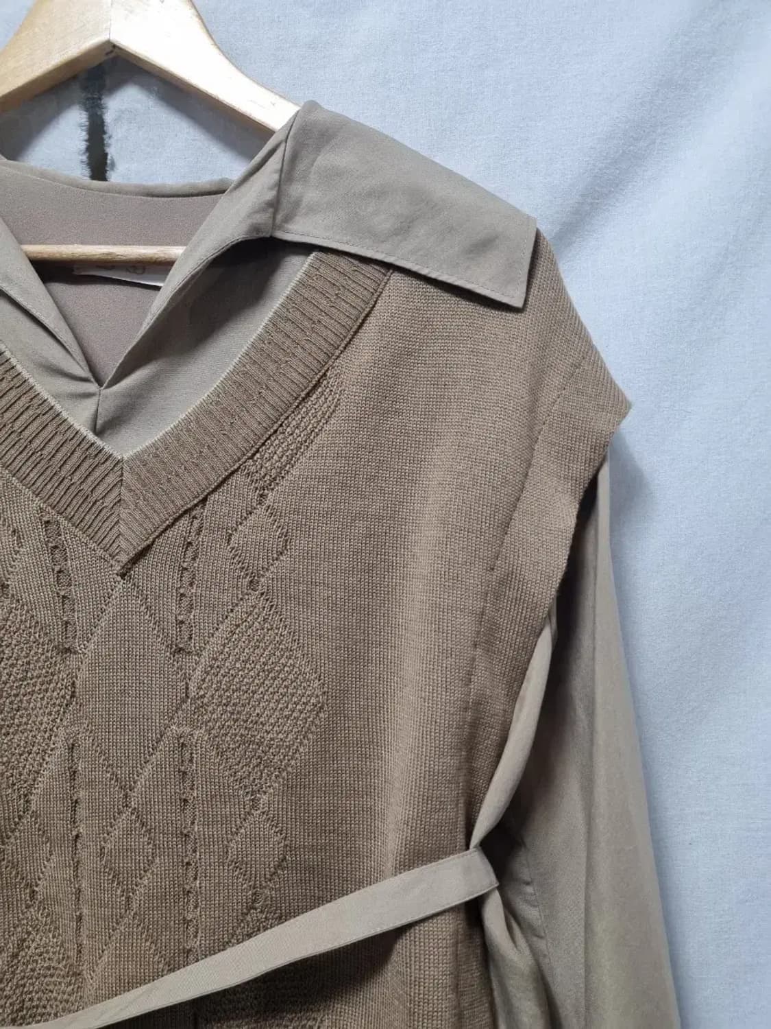 SJ SJ 니트 베스트 셔츠 롱 원피스 S 상품이미지3