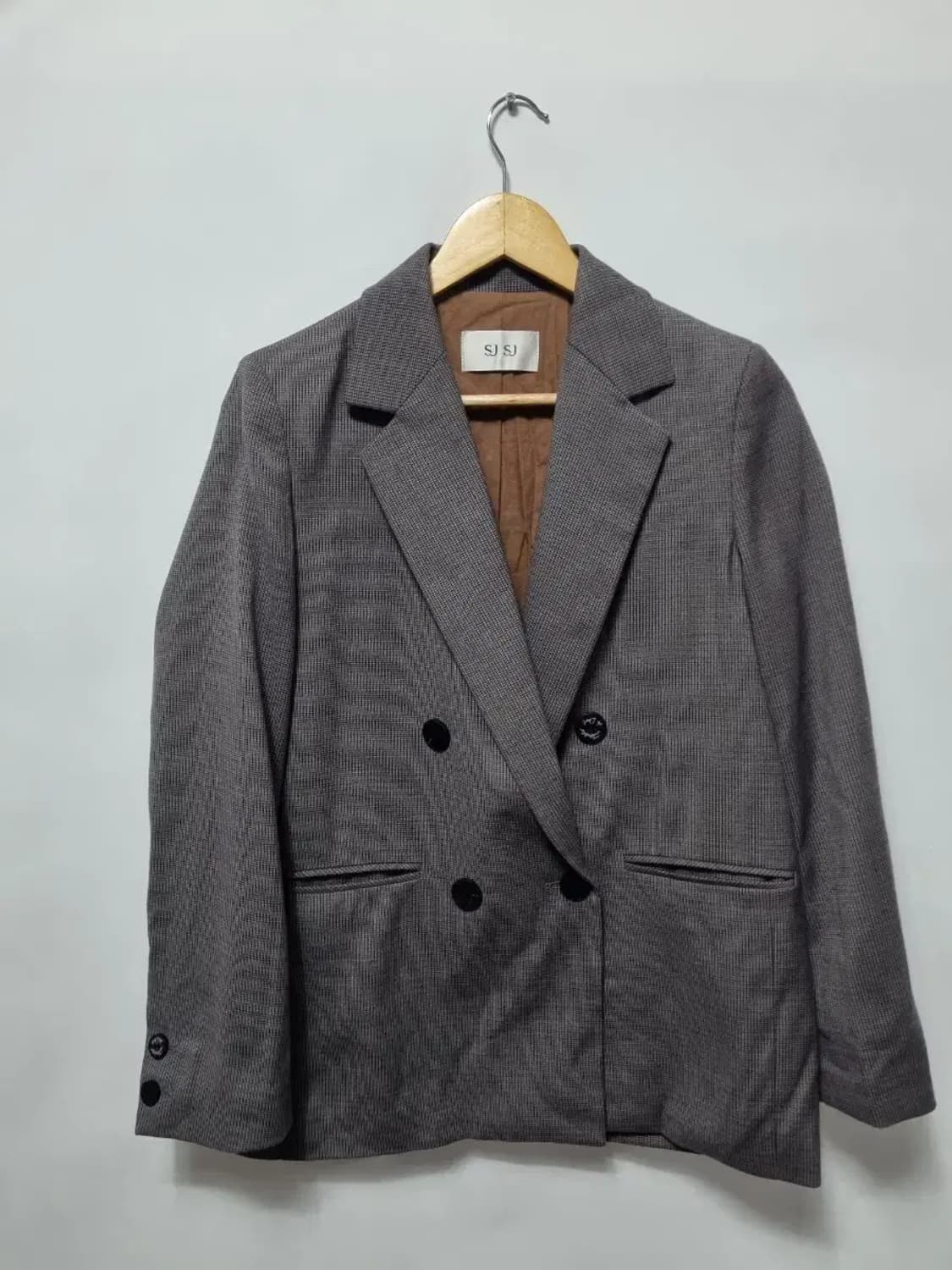 SJSJ 더블 버튼 체크 자켓 85 상품이미지1
