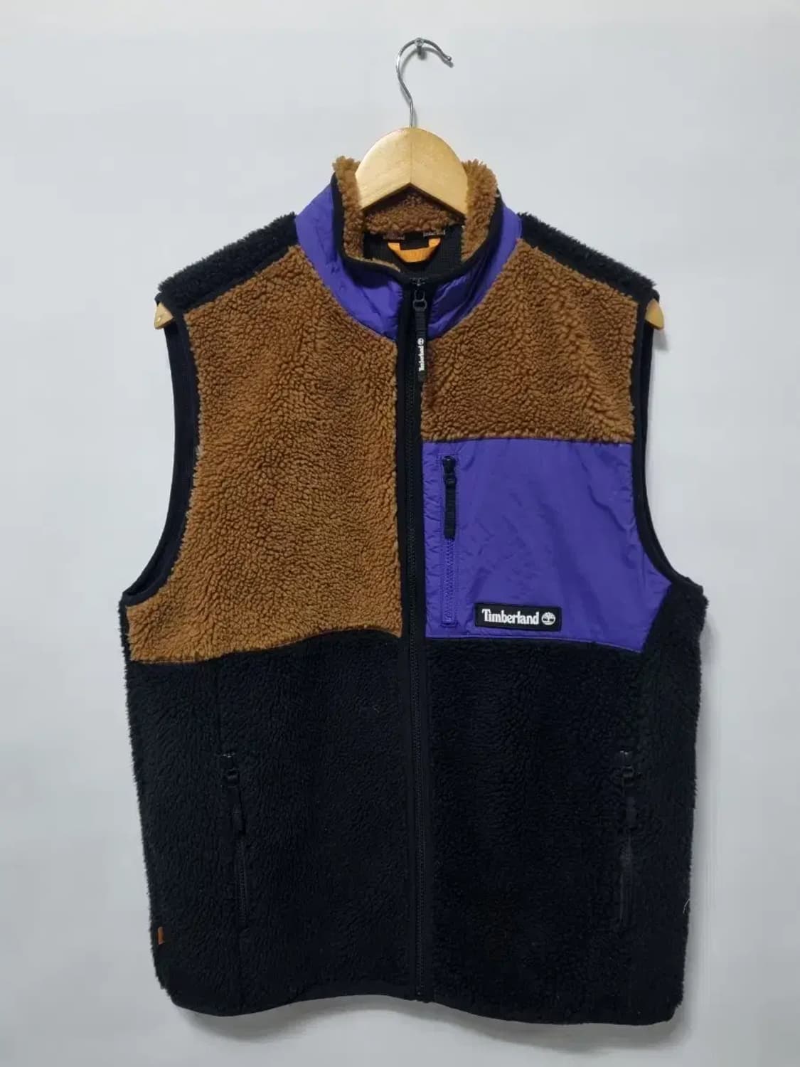 팀버랜드 컬러블록 양털 조끼 M 상품이미지1
