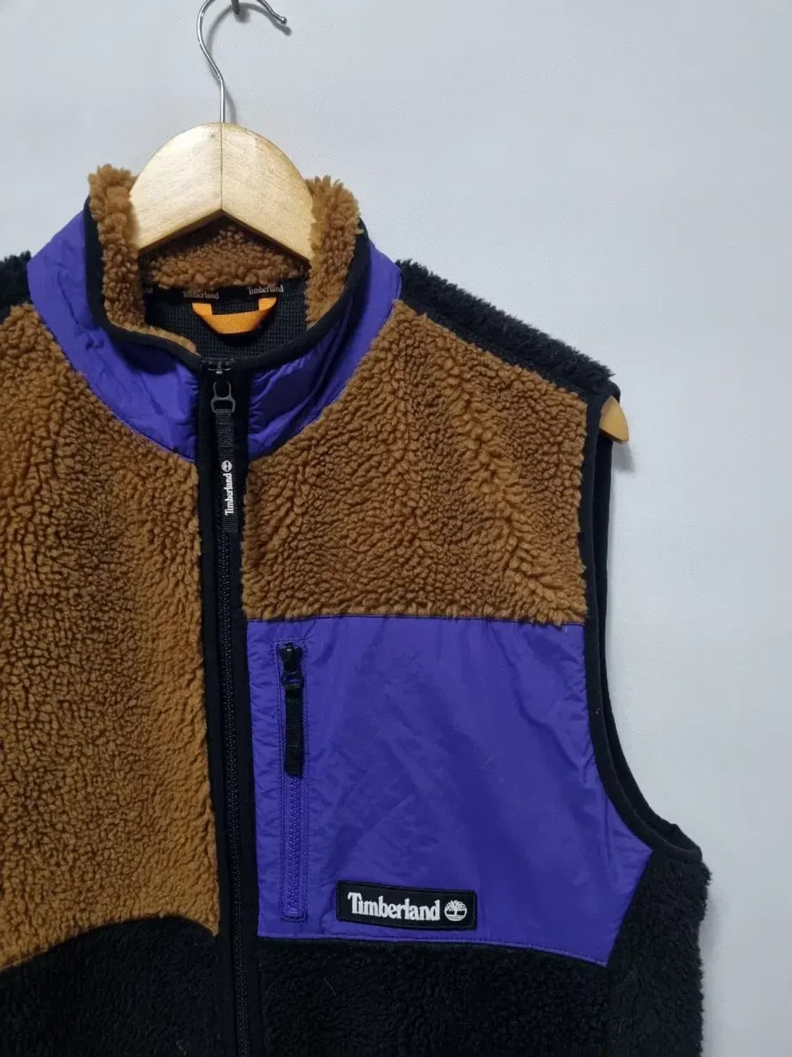 팀버랜드 컬러블록 양털 조끼 M 상품이미지3