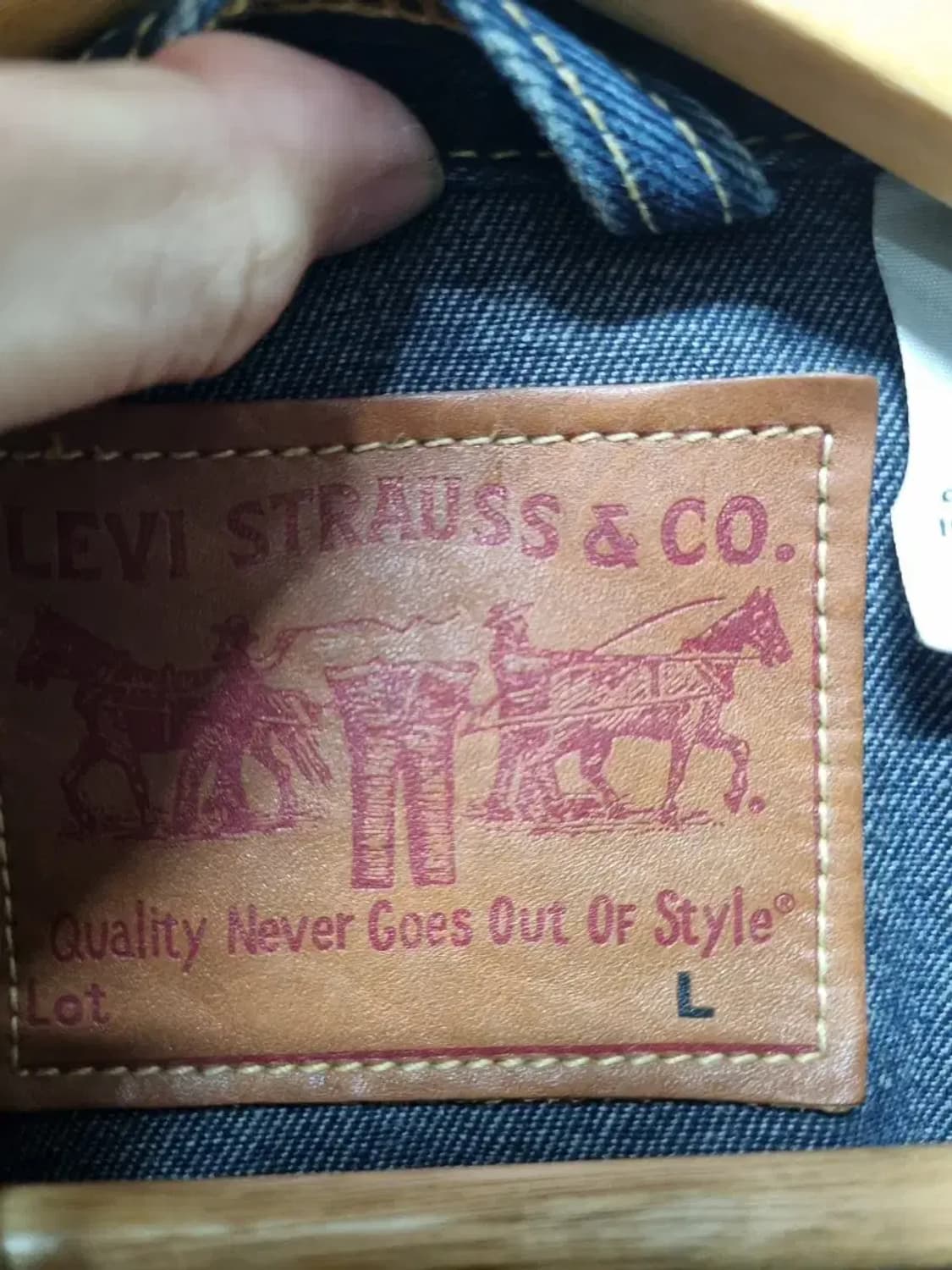 리바이스 데님 청자켓 데님 자켓 L 상품이미지4