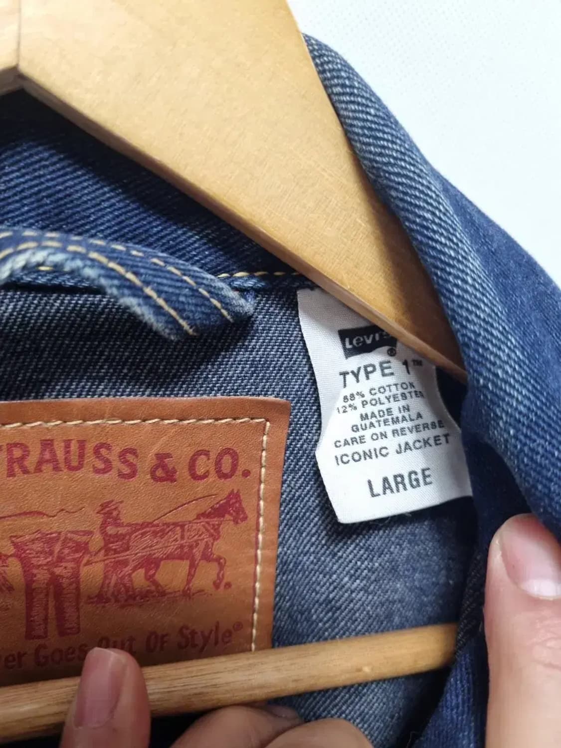 리바이스 데님 청자켓 데님 자켓 L 상품이미지5