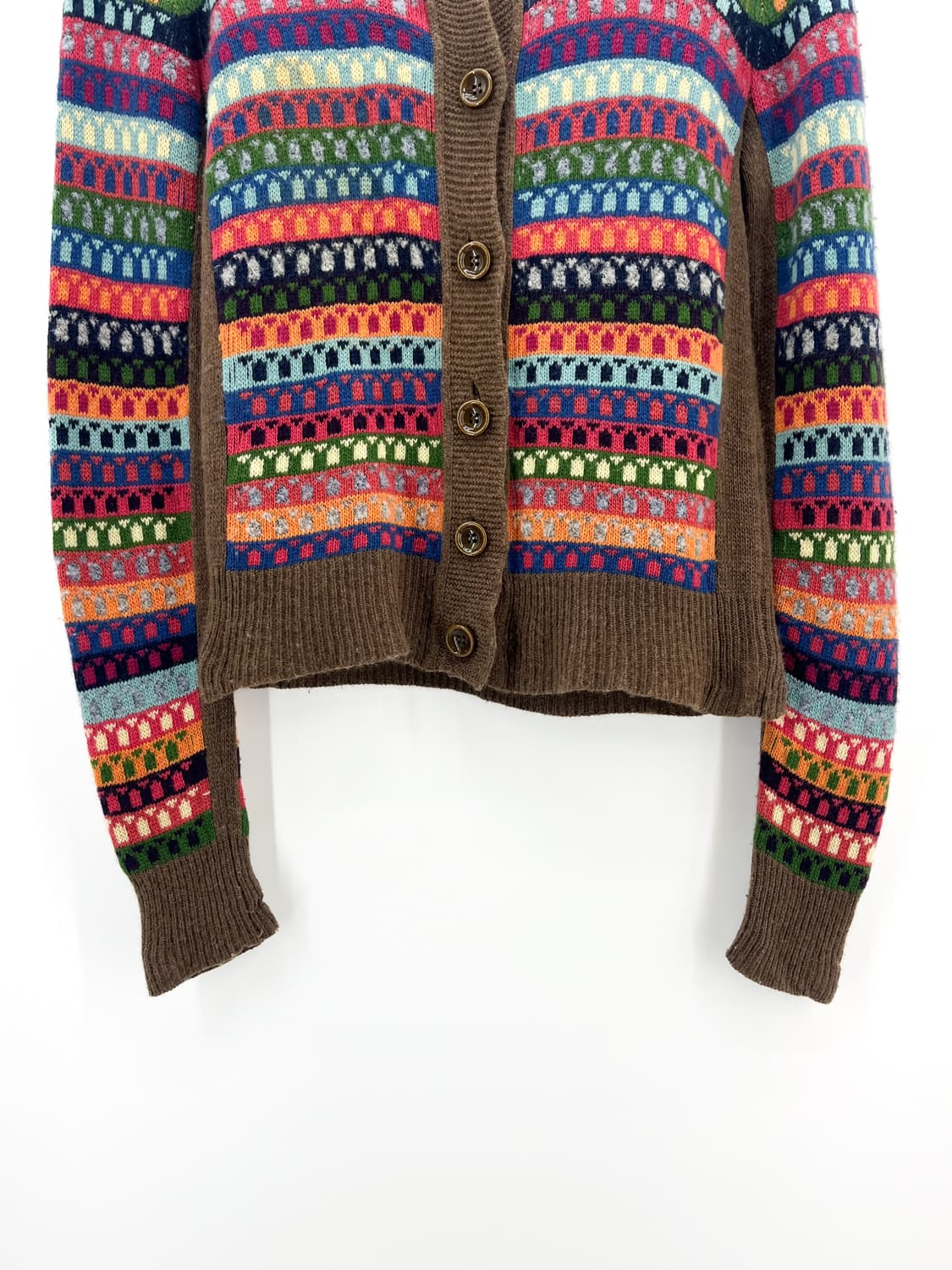 빈티지 캐시미어 블렌드 스트라이프 가디건 상품이미지3