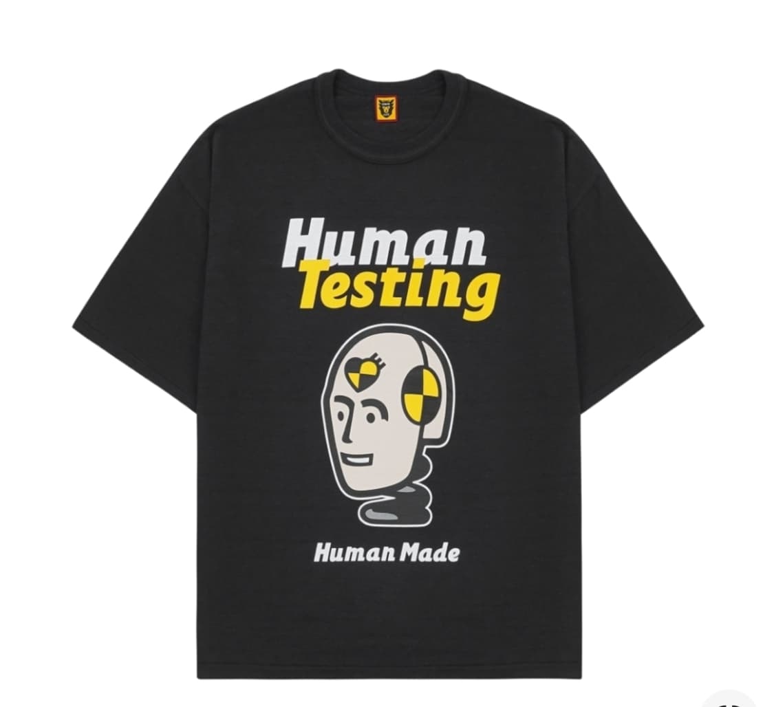 [극미중고]휴먼메이드 x 에이셉라키 휴먼테스팅 블랙 티셔츠 XL 상품이미지1