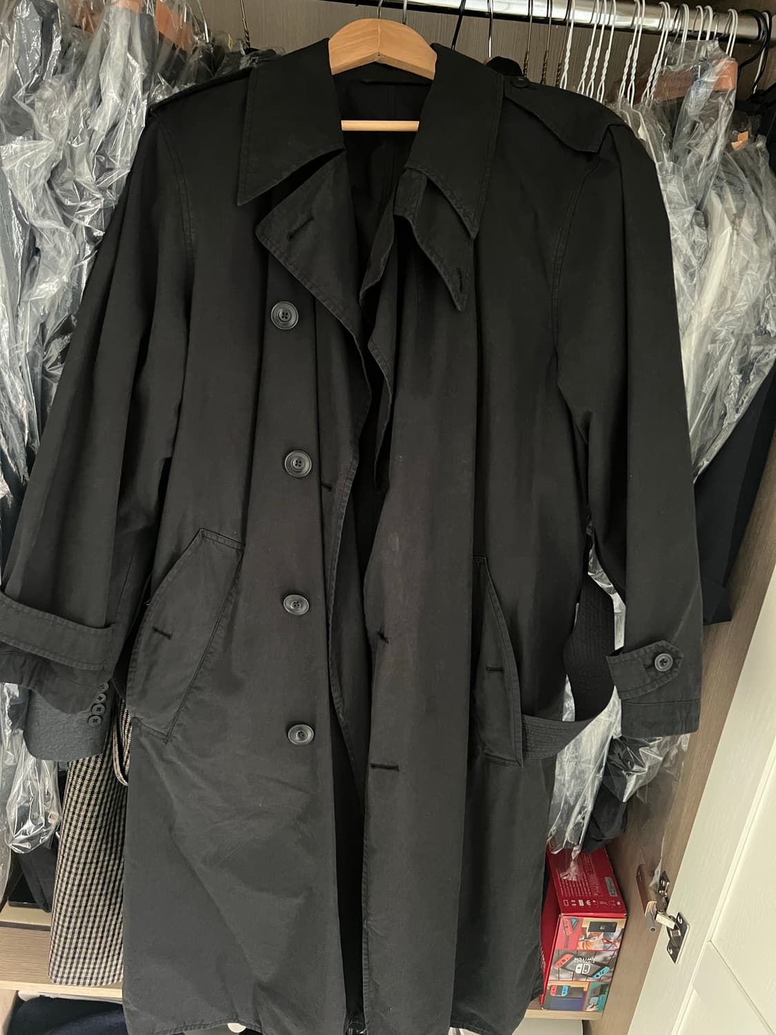 르메르 코튼 트렌치코트 블랙 S 상품이미지3