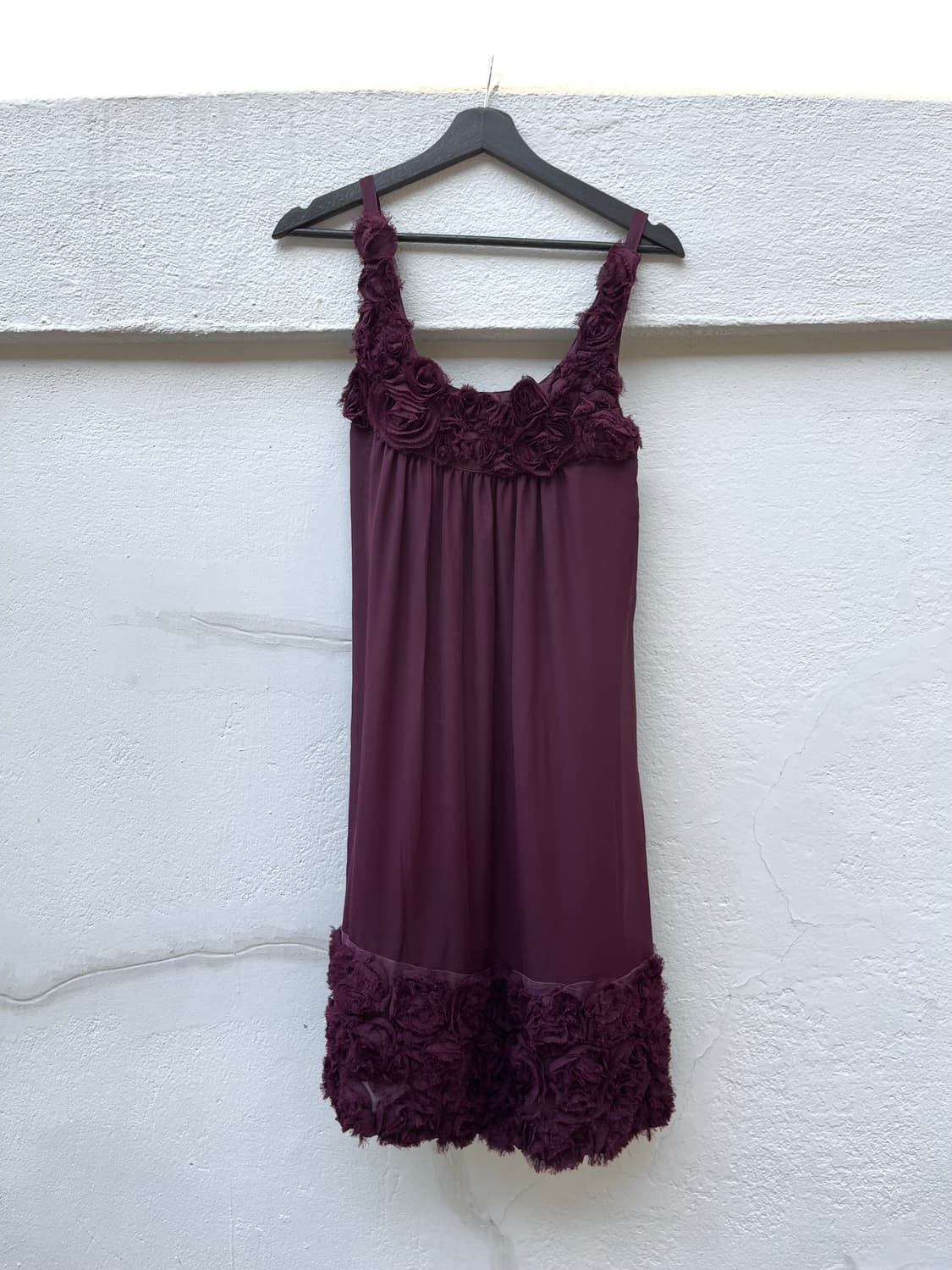 버건디 프릴 드레스 상품이미지2