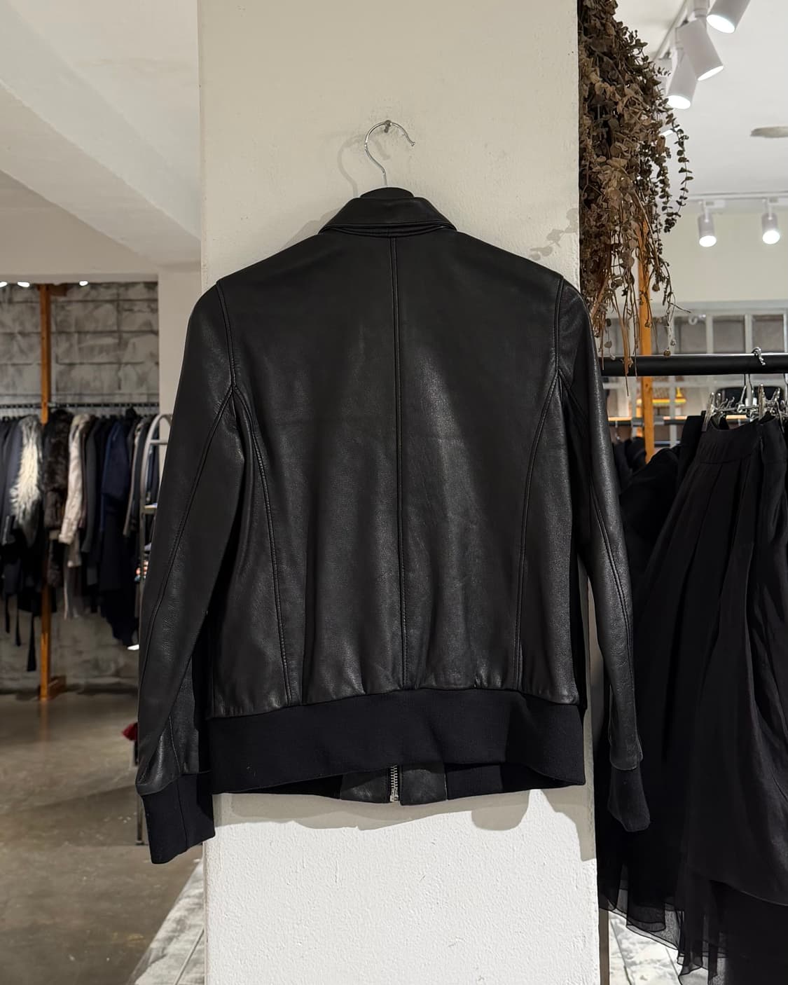 r13 블랙 투포켓 레더 자켓 상품이미지6