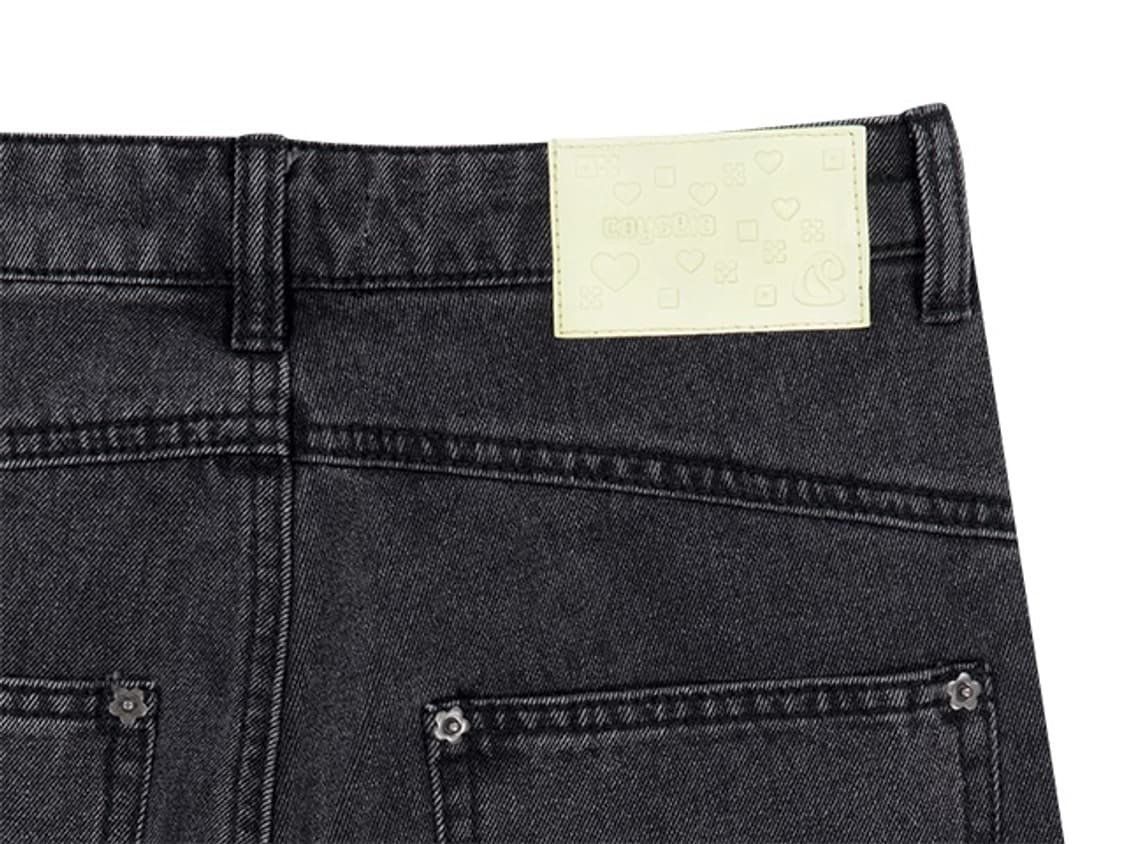 FLOWER SNAP DENIM PANTS BLACK 상품이미지6