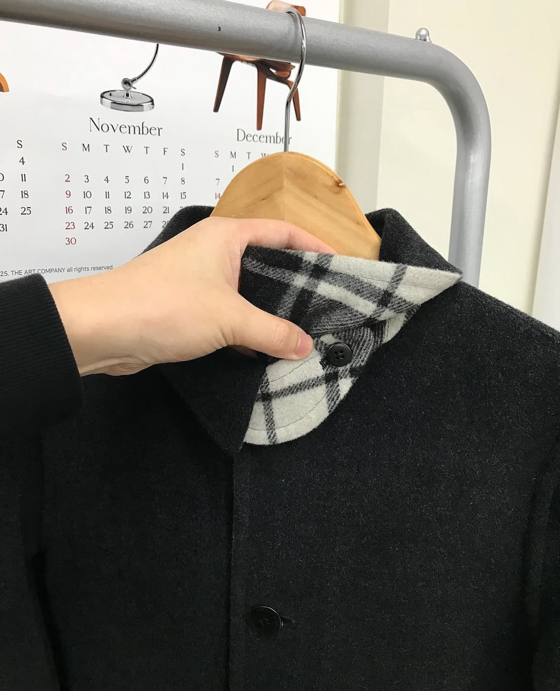 폴로 핸드메이드 리버시블 울 하프 코트 상품이미지2