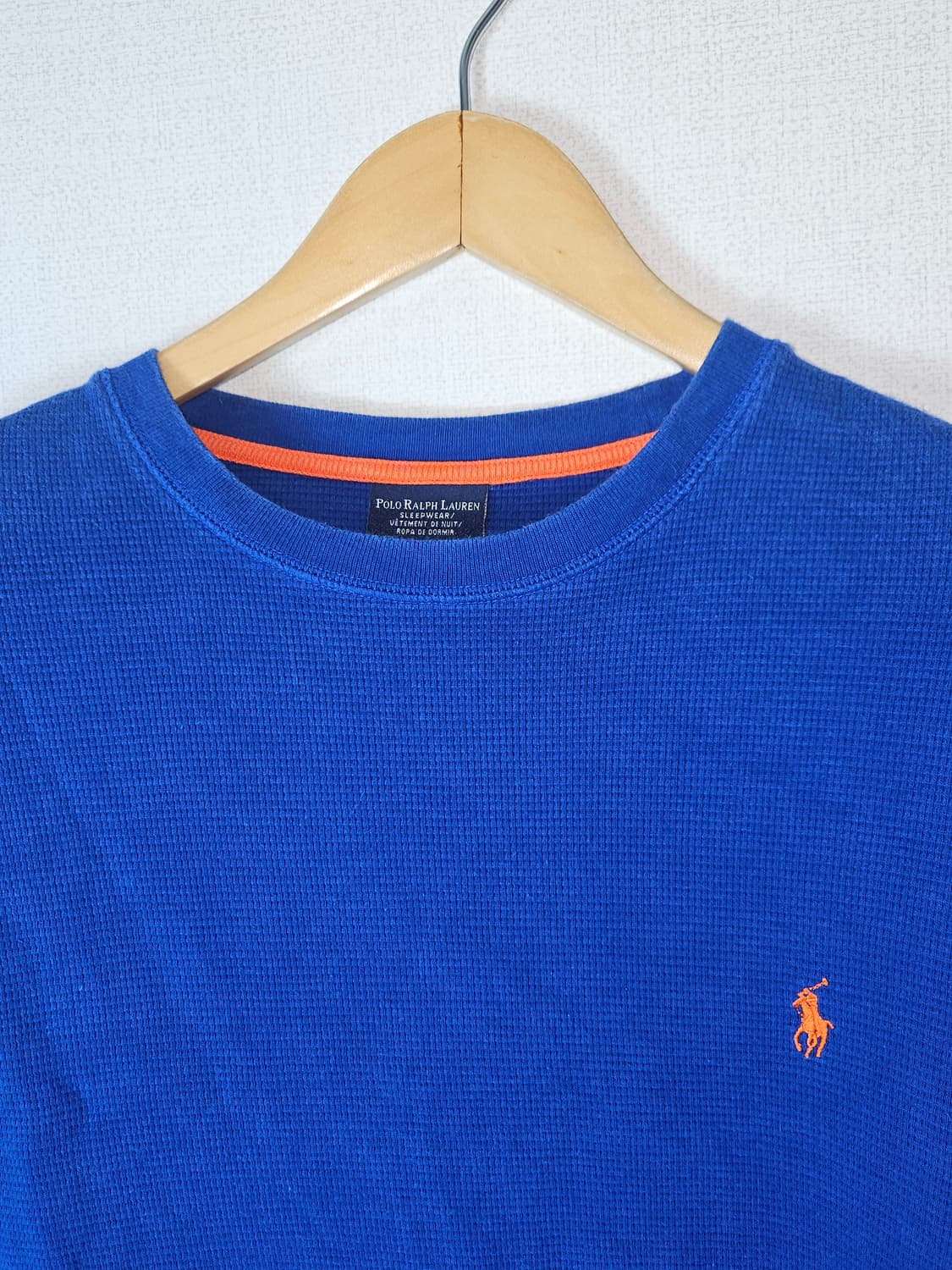 폴로 랄프로렌 신형 와플니트 블루 긴팔 티셔츠 롱슬리브 L 상품이미지2