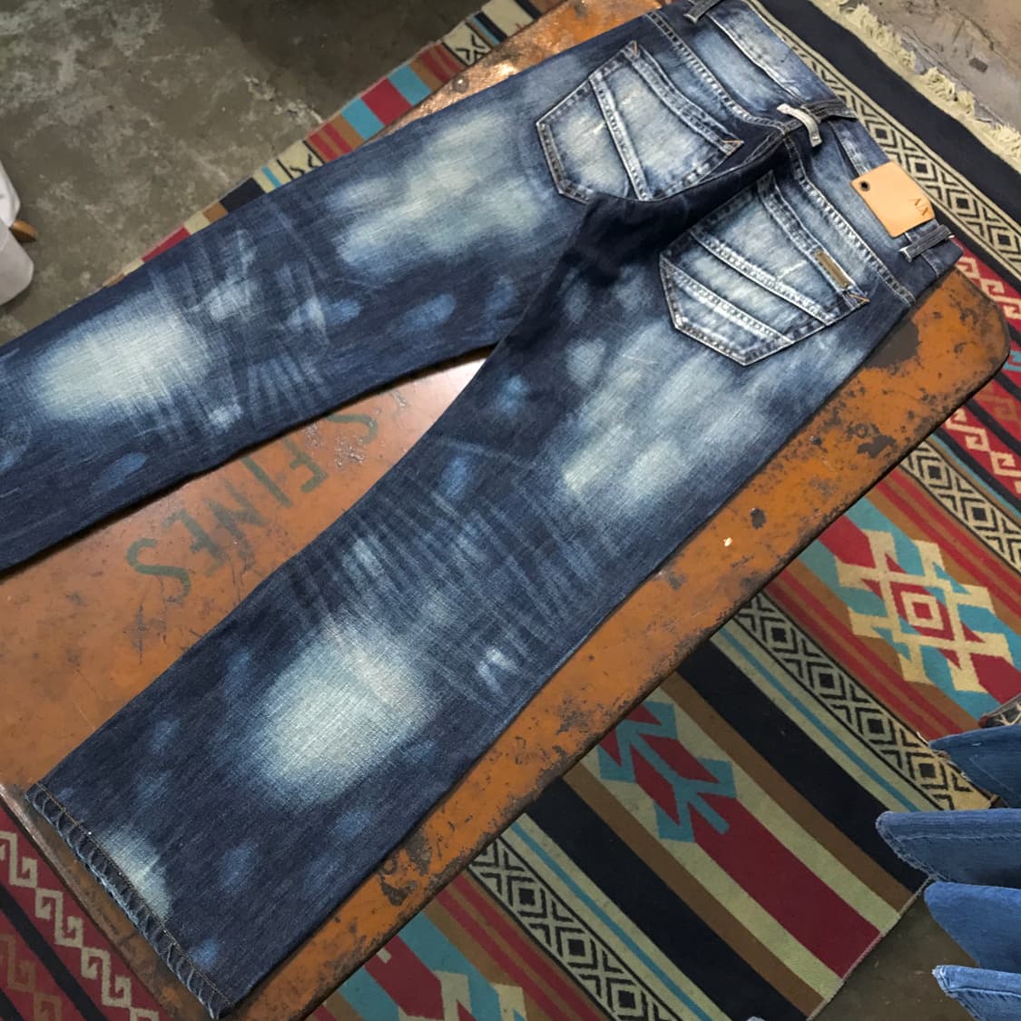 아르마니 익스체인지 진청 워시드 데님 팬츠 허리 31 32  상품이미지2