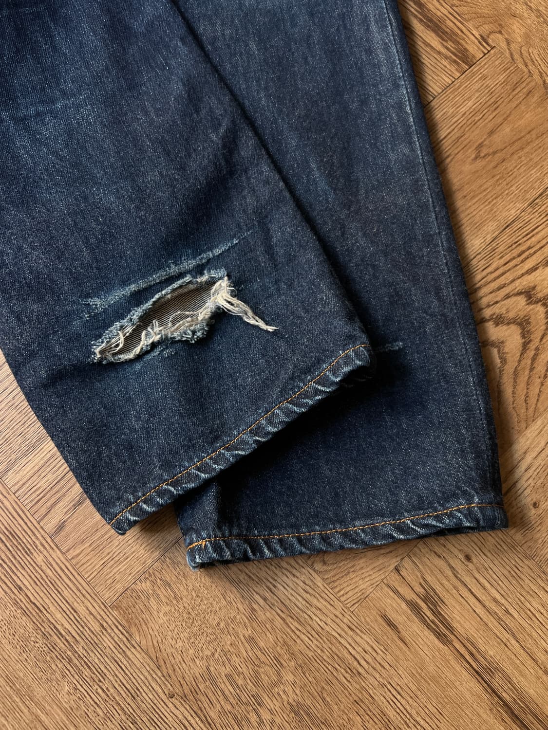 [29]00's 리바이스 W504 재팬메이드 화이트 셀비지 데님 팬츠 상품이미지5