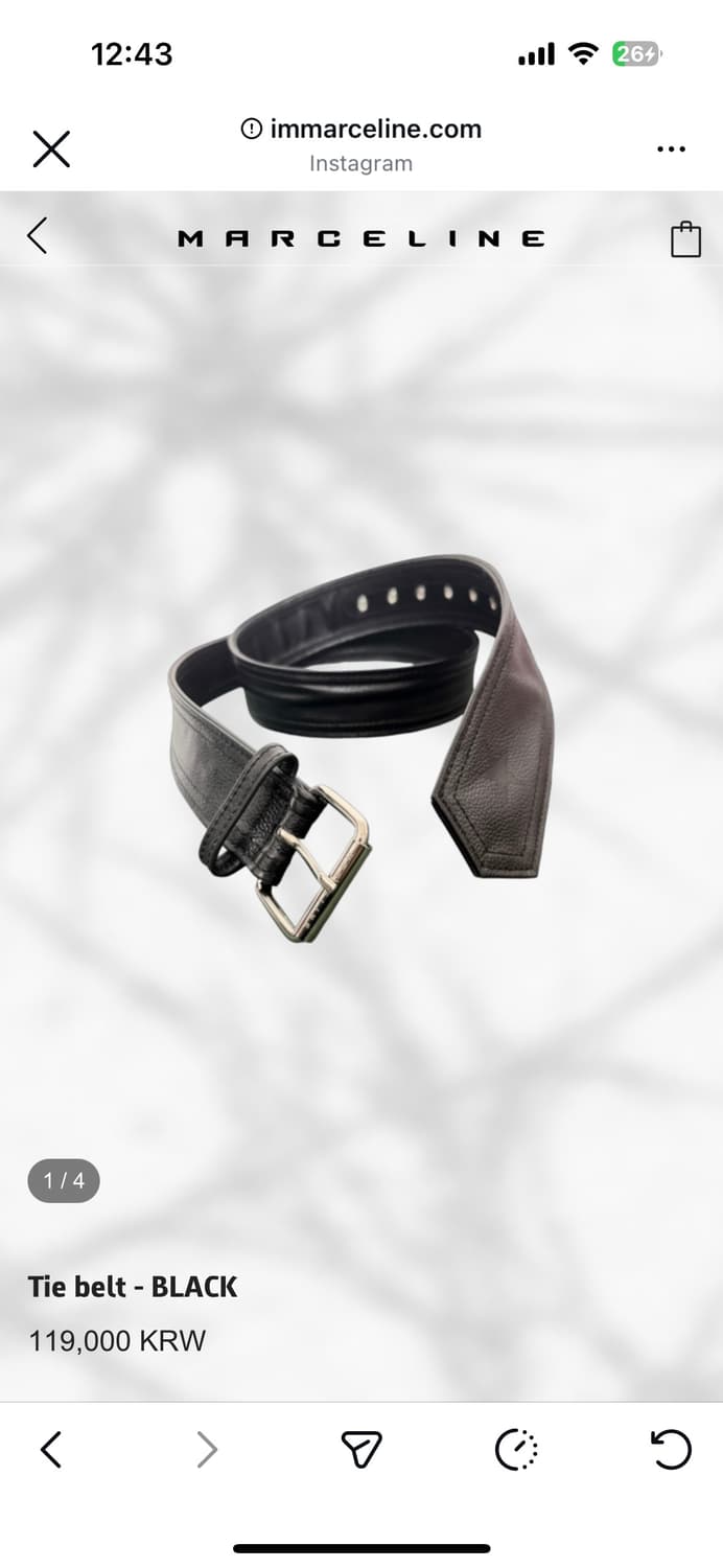 MARCELINE Tie Belt Black 상품이미지3