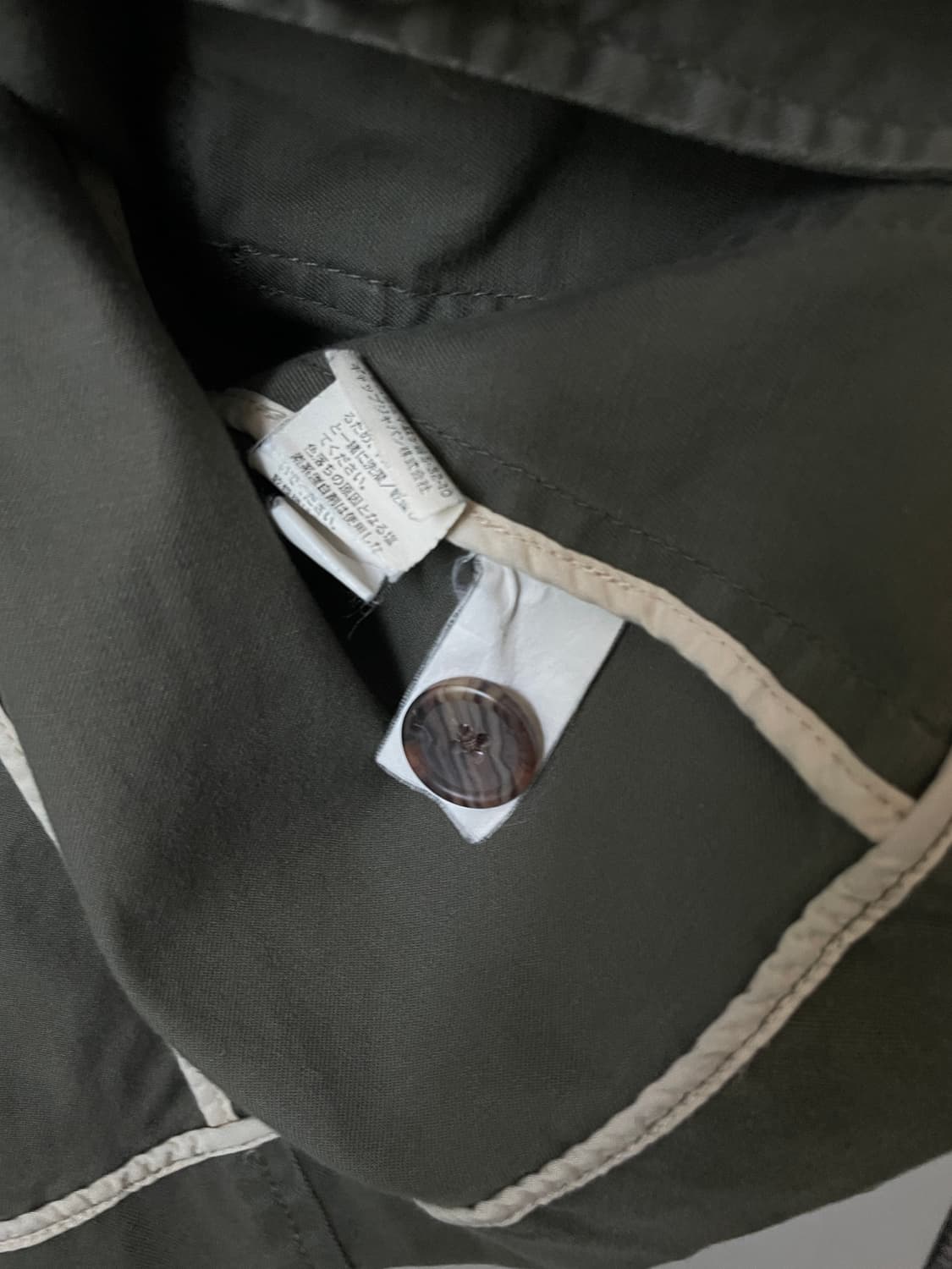 빈티지 버튼 코튼 자켓 카키 밀리터리 상품이미지4