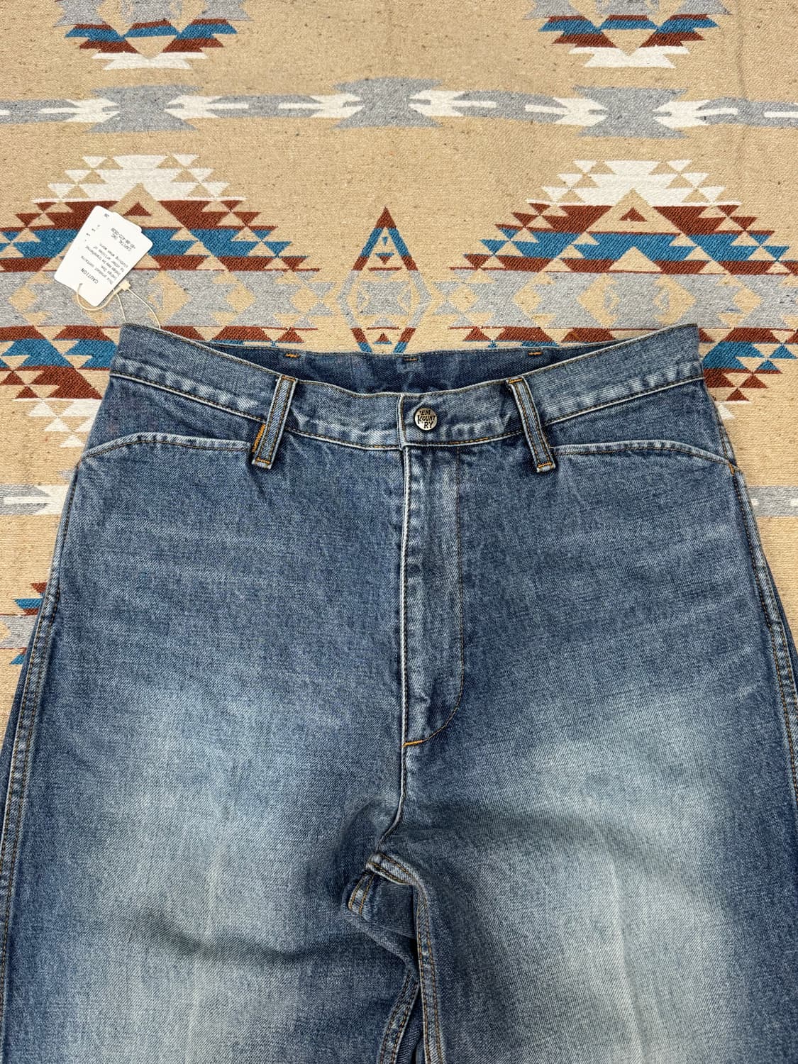 [32] 캐피탈 14 온즈 데님 5P 프리스코 센터 플리츠 프로세싱 상품이미지2