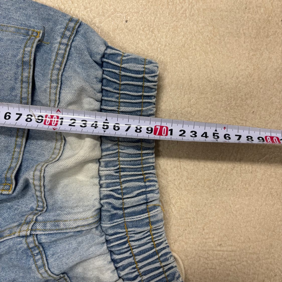 빈티지 워싱 카펜터 데님 버뮤다 팬츠 상품이미지4