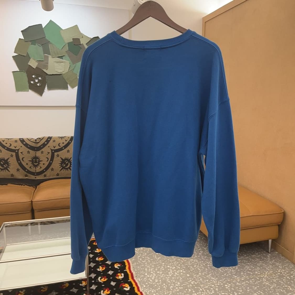 슬로우애시드 키치 프린팅 인디블루 맨투맨 L C07448 상품이미지4