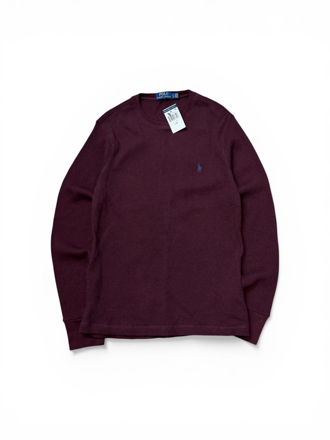 폴로 랄프로렌 블루 포니 버건디 와플 티셔츠 상품이미지1