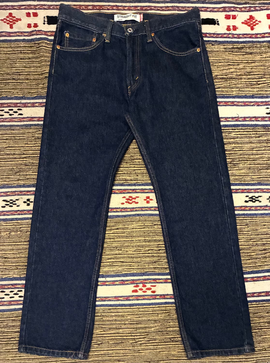 (32)Levis 리바이스 505 스트레이트 진청 데님 청바지 상품이미지1
