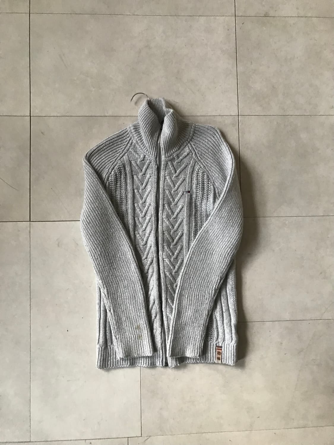 타미힐피거 오트밀 니트집업 상품이미지6