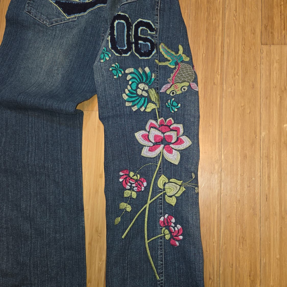 VTG Y2K 오리엔탈 부츠컷 데님 팬츠 (30in) 상품이미지3