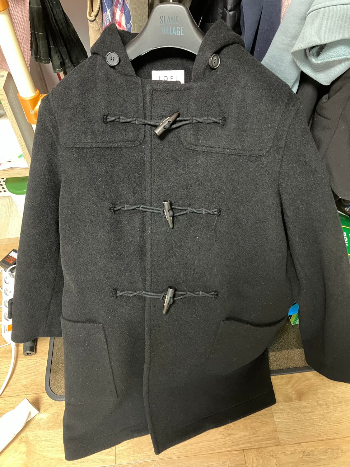 로파이 LOFI 더플코트 떡볶이 코트 블랙 상품이미지2