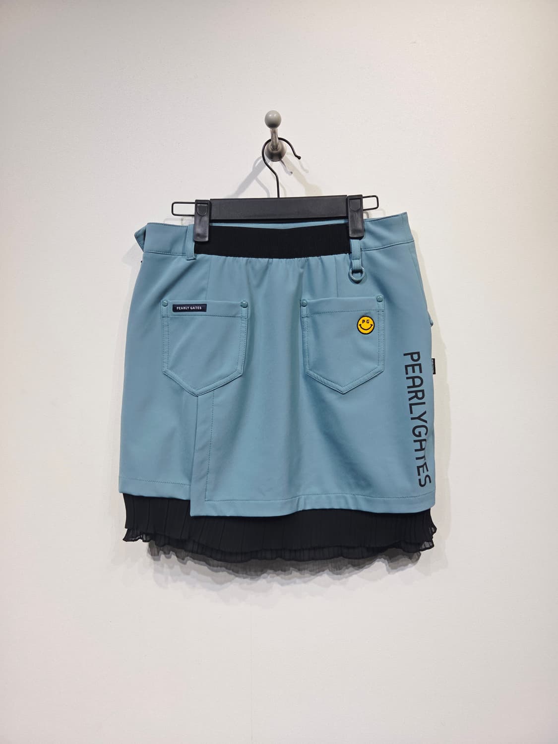 파리게이츠 스마일 패치 언발 플리츠 골프 스커트 민트 상품이미지3