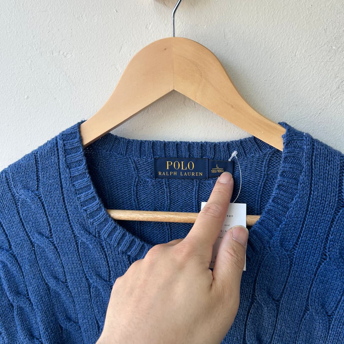 16800 - 폴로 랄프로렌 블루 케이블 니트 상품이미지3