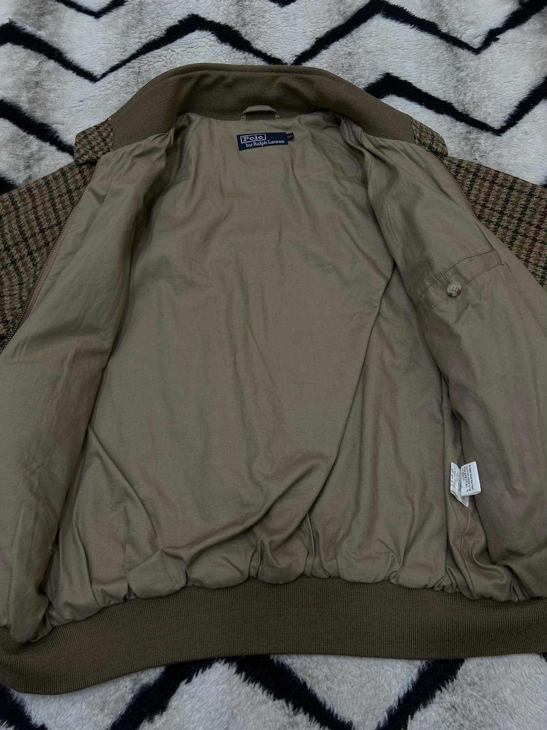 [실측L]폴로랄프로렌 90s 건클럽 체크 울 헤링턴 자켓 상품이미지4