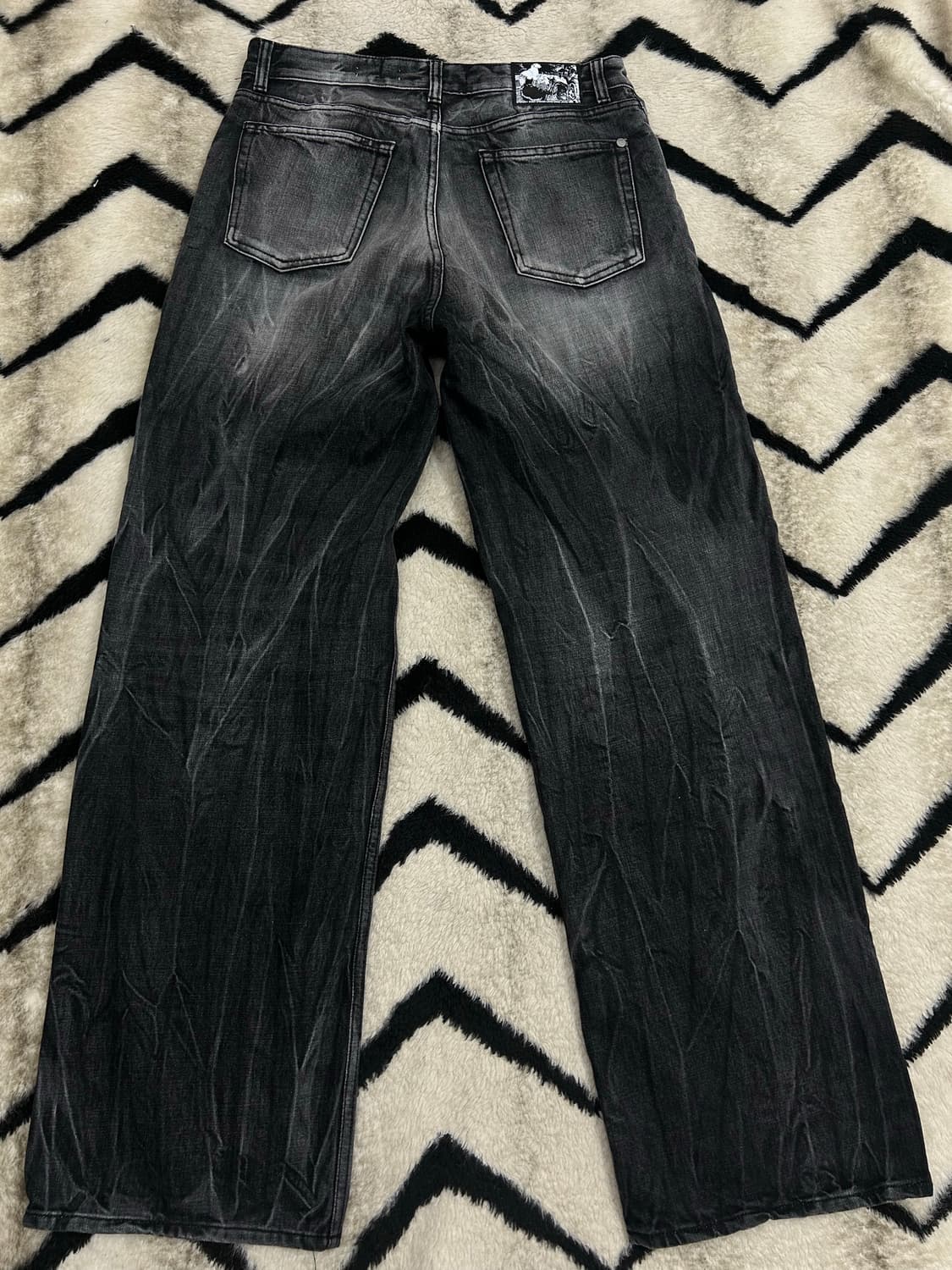 [32]모드나인 Mod7w 와이드 워싱 데님팬츠/흑청 상품이미지3