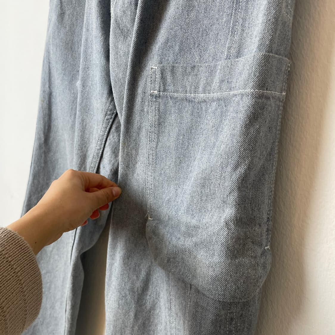 코스 COS 라이트 블루 오가닉 데님 카고 팬츠 29 상품이미지6