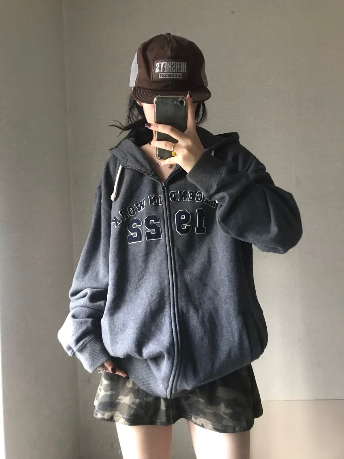 디키즈 그레이 로고 후드집업 상품이미지1