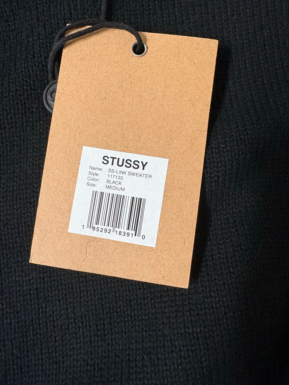 [M] 스투시 SS 링크 니트 스웨터 블랙 상품이미지3