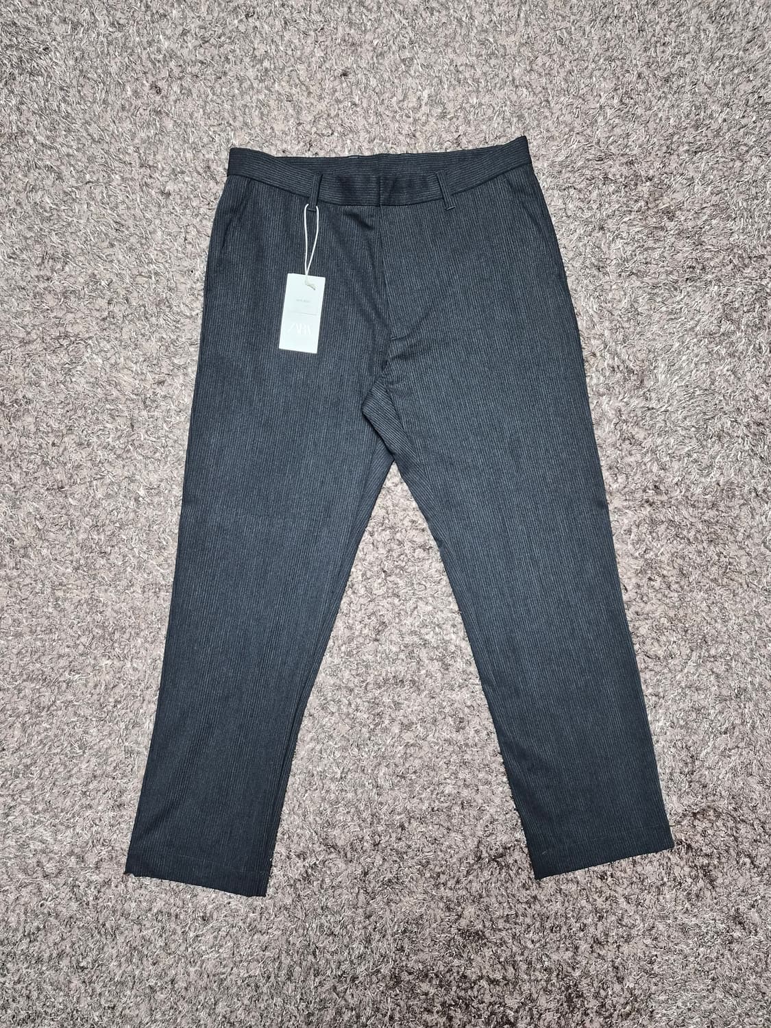 (새상품)자라 울혼방 스트라이프 슬랙스 상품이미지1