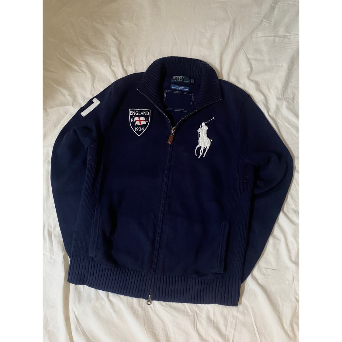 폴로 잉글랜드 빅포니 니트집업 상품이미지1