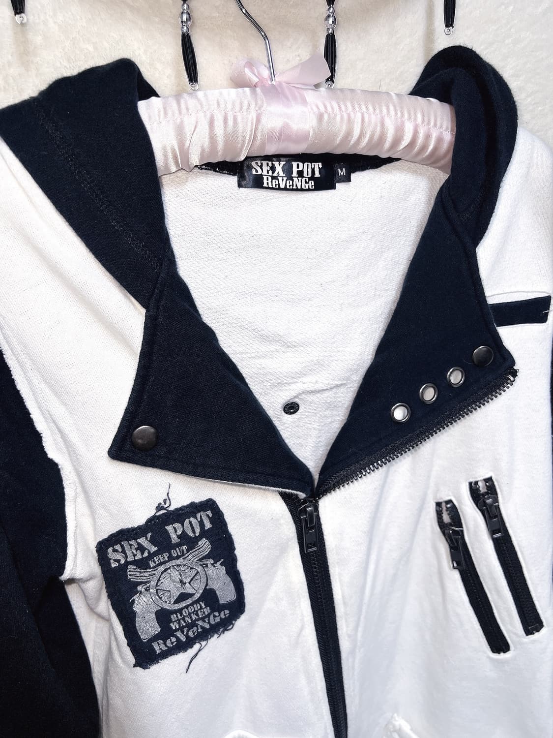 섹스팟리벤지 고스펑크 스컬 y2k 그런지 후드집업 자켓 emo 서브컬쳐 상품이미지10