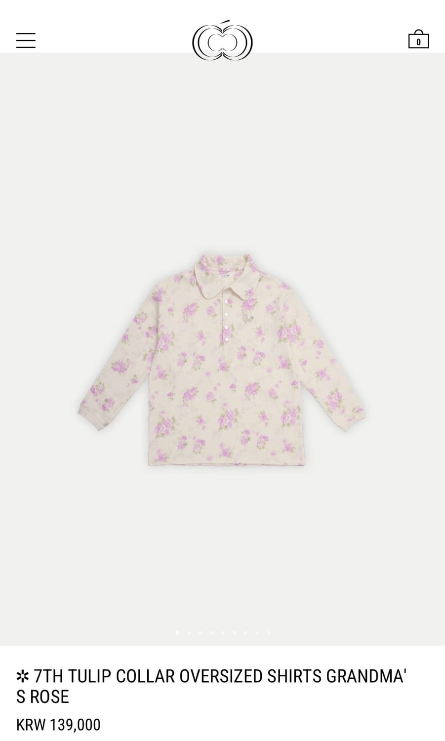 그랜마 로즈 셔츠 상품이미지1