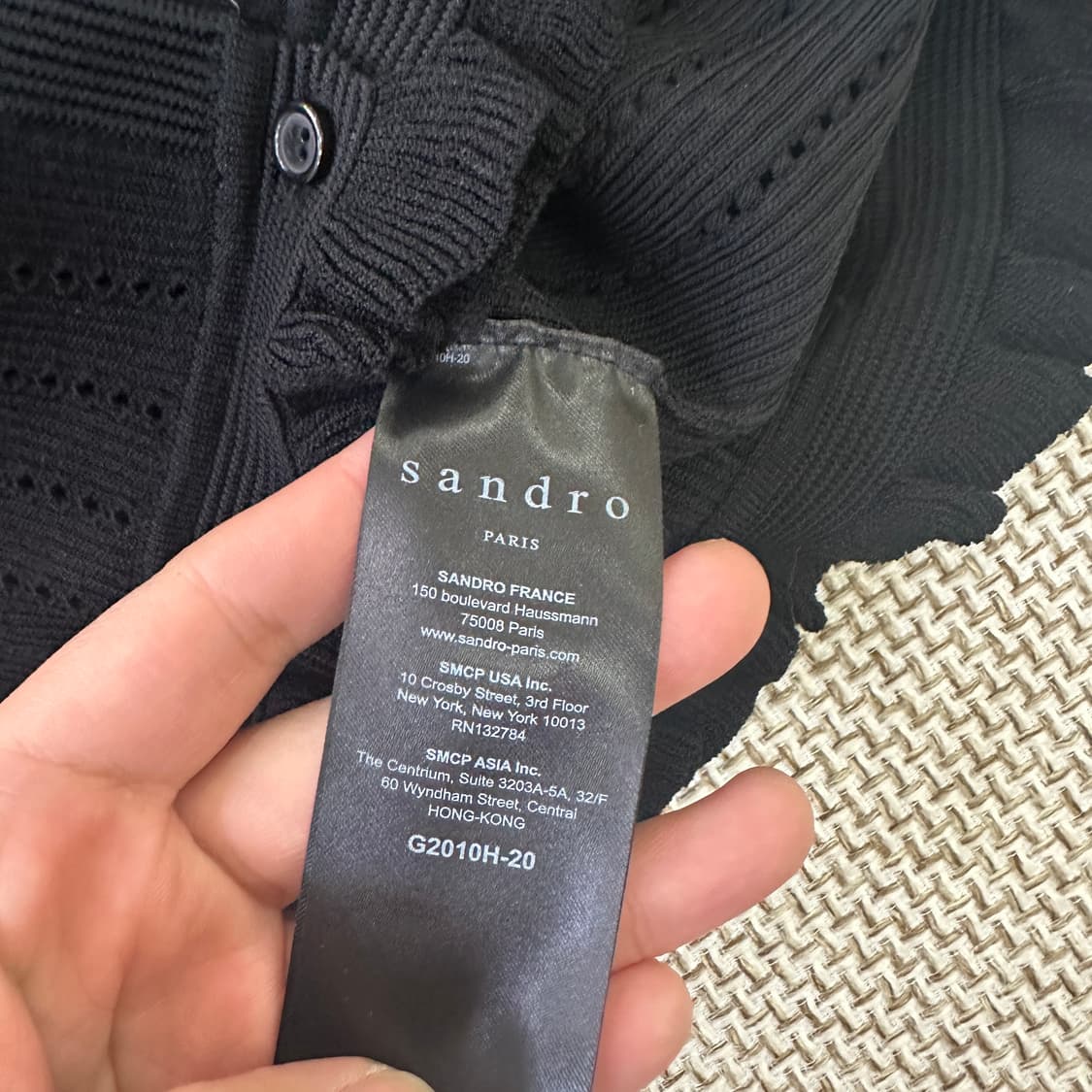 실측확인 산드로 펀칭 가디건 0326D 상품이미지3